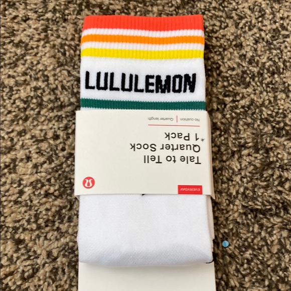 - Lululemon Athletica Red and White Performance Athletic Socks - Picture 3 of 7